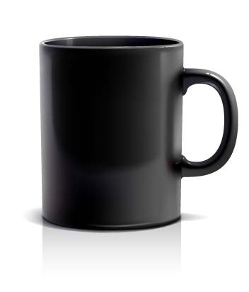 black coffee mug